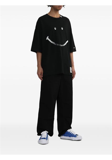 smily face printed tee man black MAISON MIHARA YASUHIRO | J14TS782BLACK